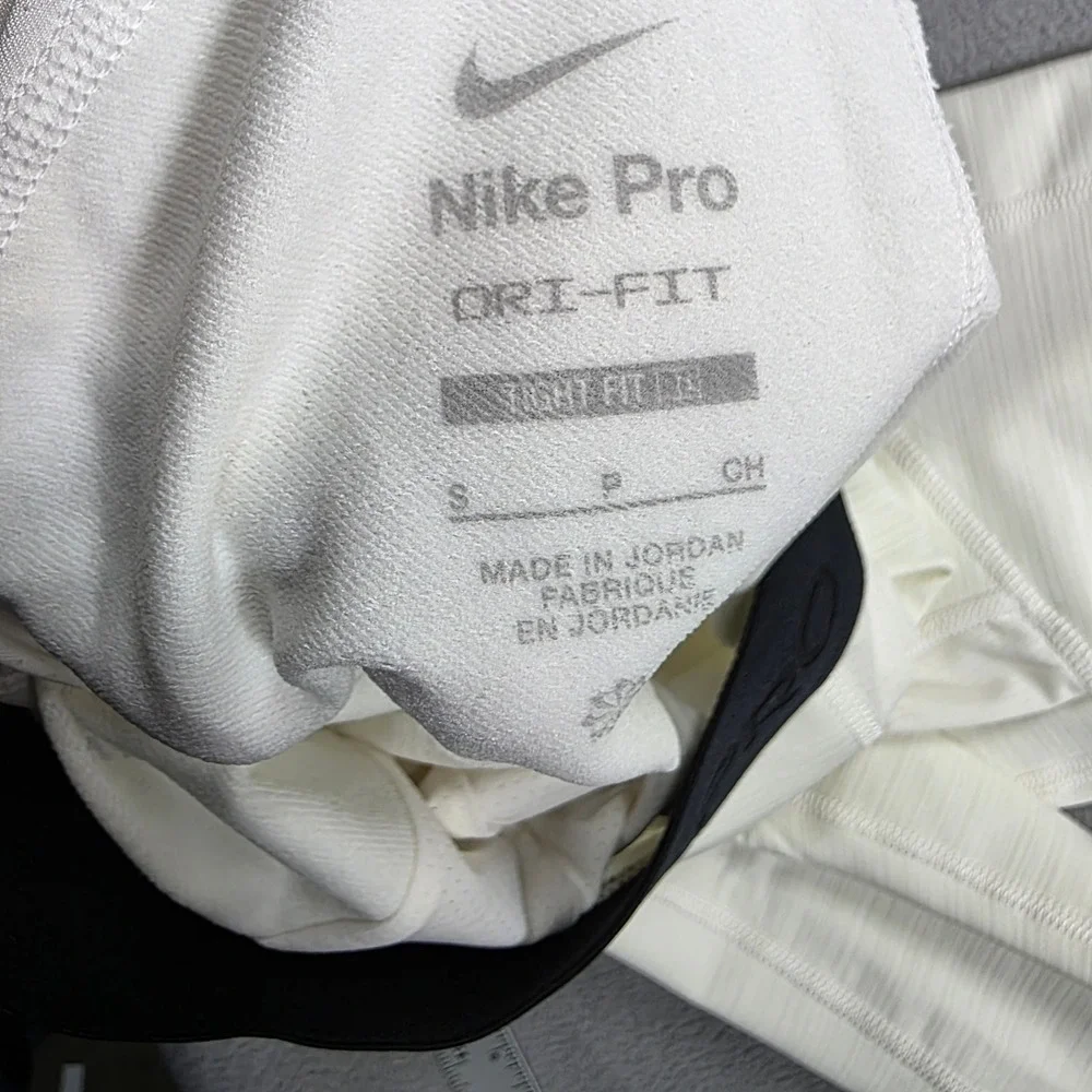 Nike leggings Mens Small White Skinny Mid Rise Nike Pro Stretch Solid